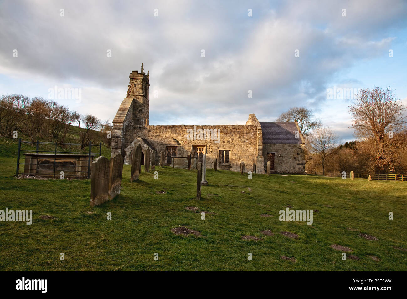 Wharram Percy abandoned village, North Yorkshire, England, UK ...