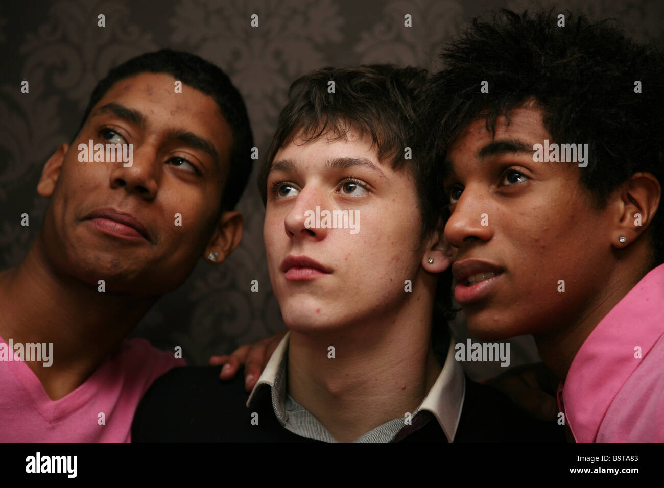 Group of teenage boys Stock Photo