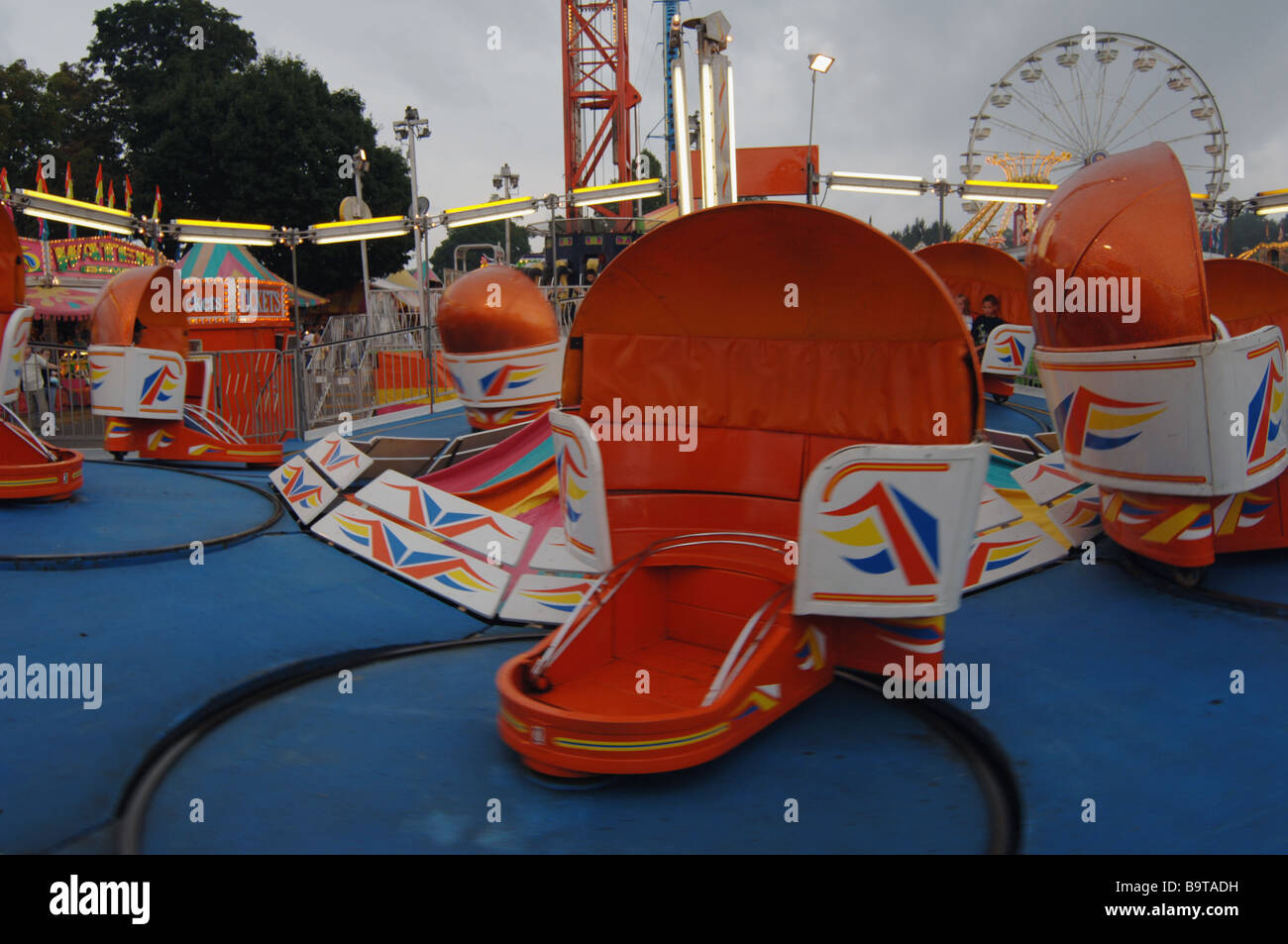 Tiltawhirl amusement park ride at the Dutchess County fair in