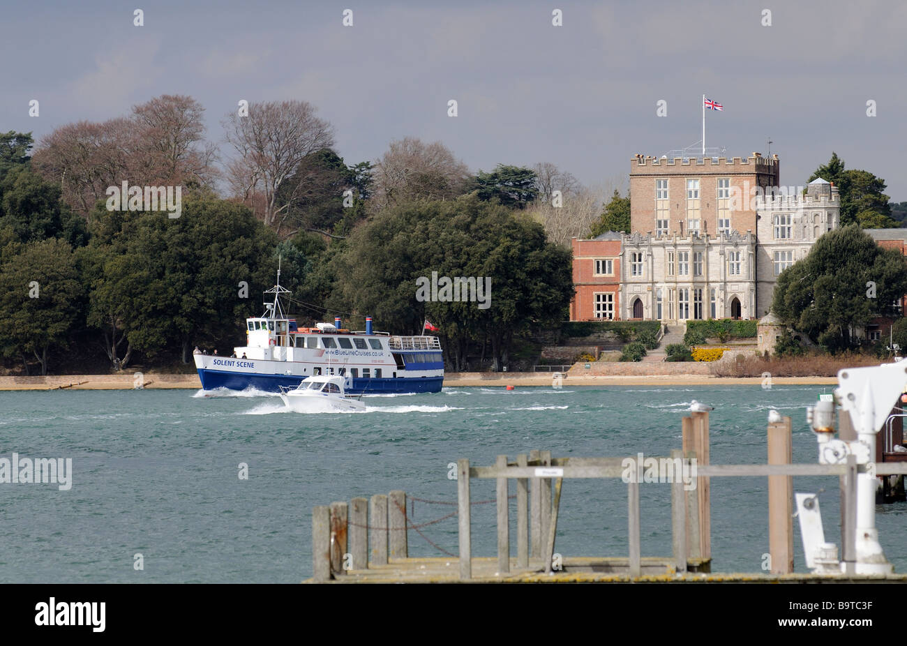 Branksea Castle on Brownsea Island Dorset England UK The castle is owned by the John Lewis Partnership Stock Photo