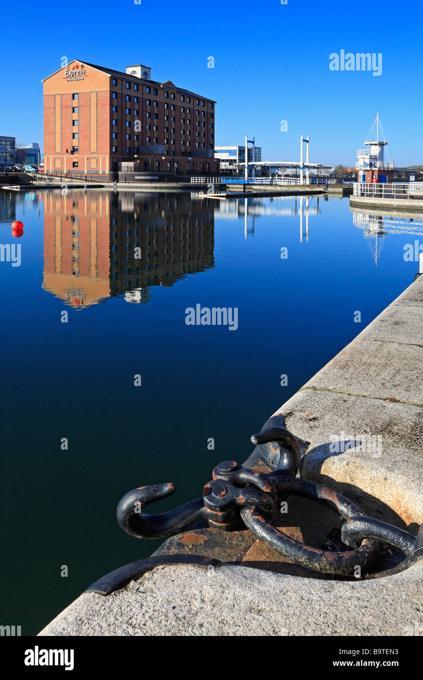 Merchants' Quay and Welland Lock, Salford Quays, Manchester, Lancashire