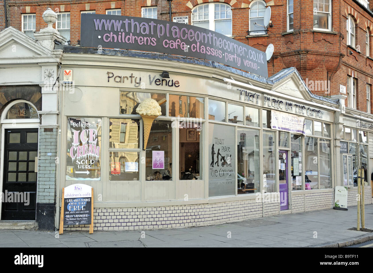 That place on the Corner, party venue, children's café, Green Lanes, Newington Green, London ...