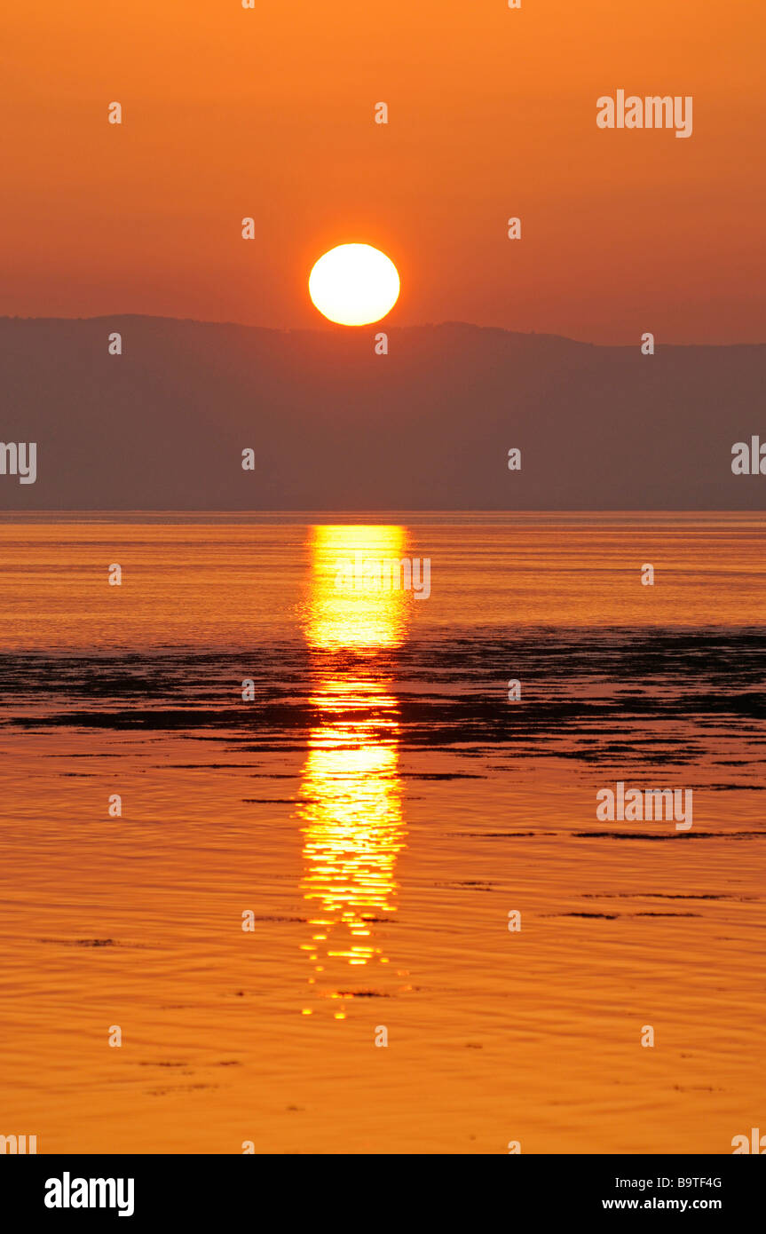 Sunset across the Moray Firth at North Kessock Scottish Highland Region SCO 2230 Stock Photo