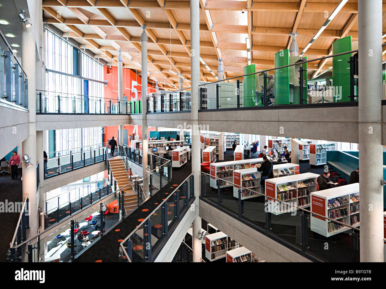 New central library building Cardiff Wales UK Stock Photo Alamy