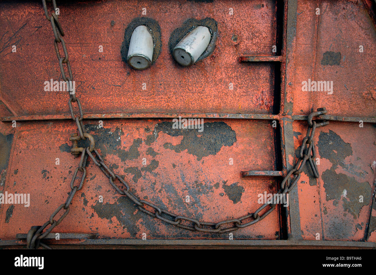 Detail from quayside shipping equipment Stock Photo