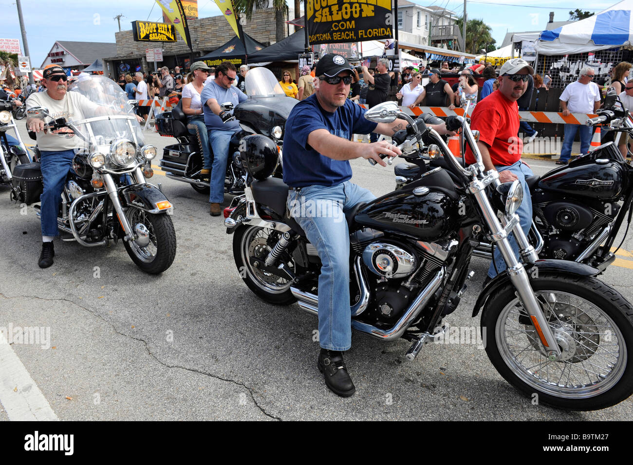 Daytona Beach Florida Biker Week motorcycle pilgrimage annual event Stock Photo