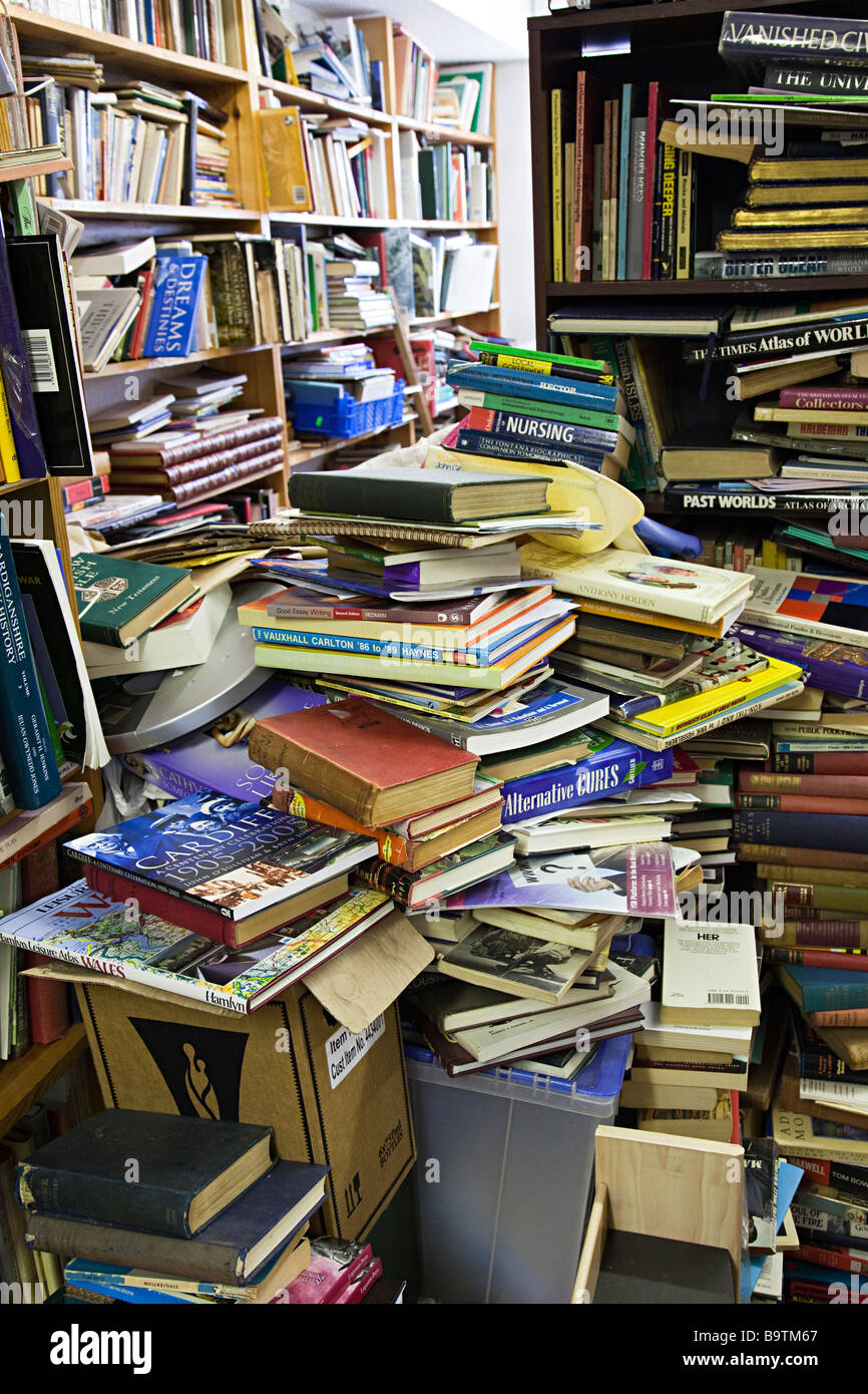 Heap of books in second hand Wales UK Stock Photo Alamy