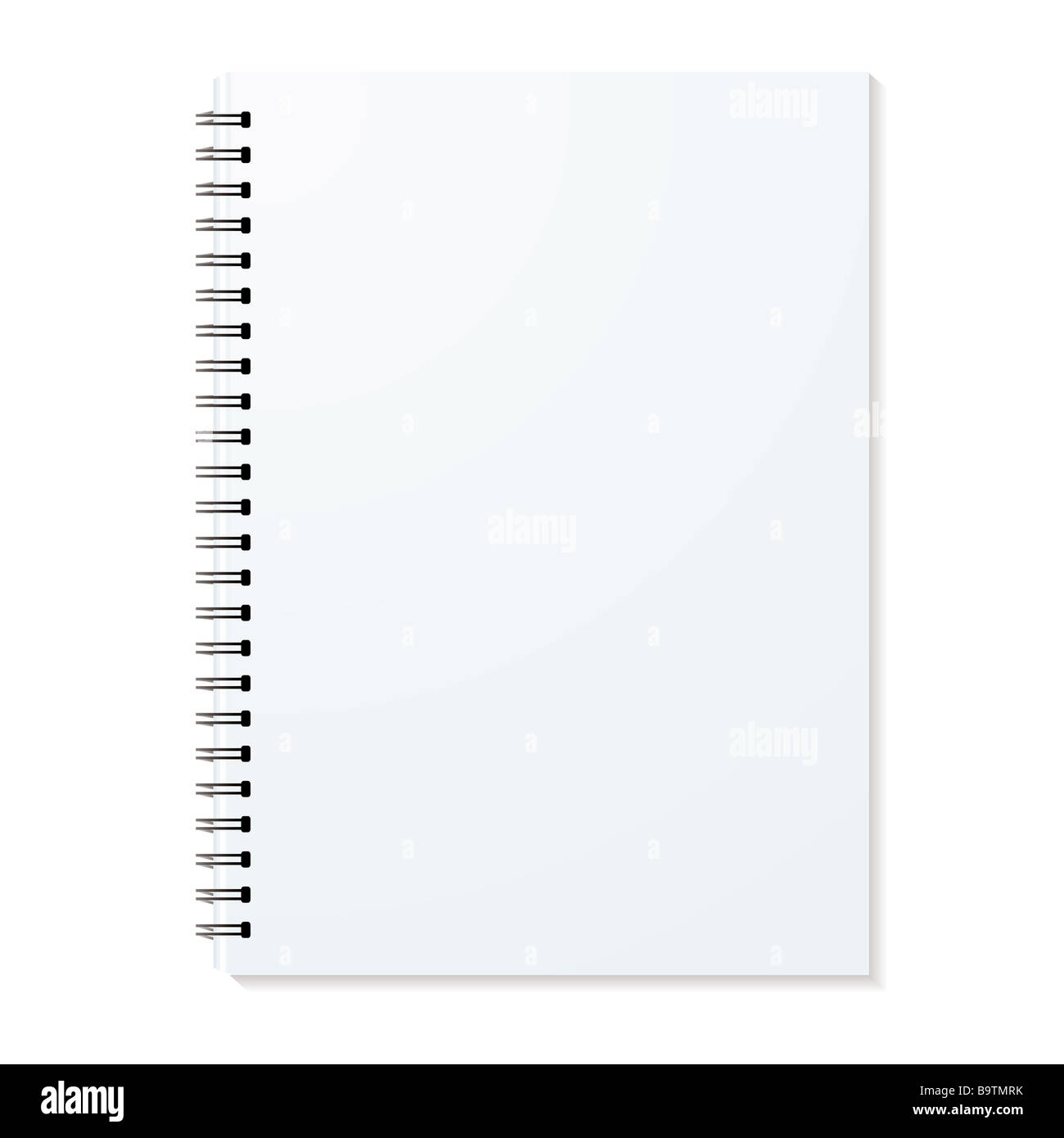 Blank ring binder with shadow and single pages Stock Photo Alamy