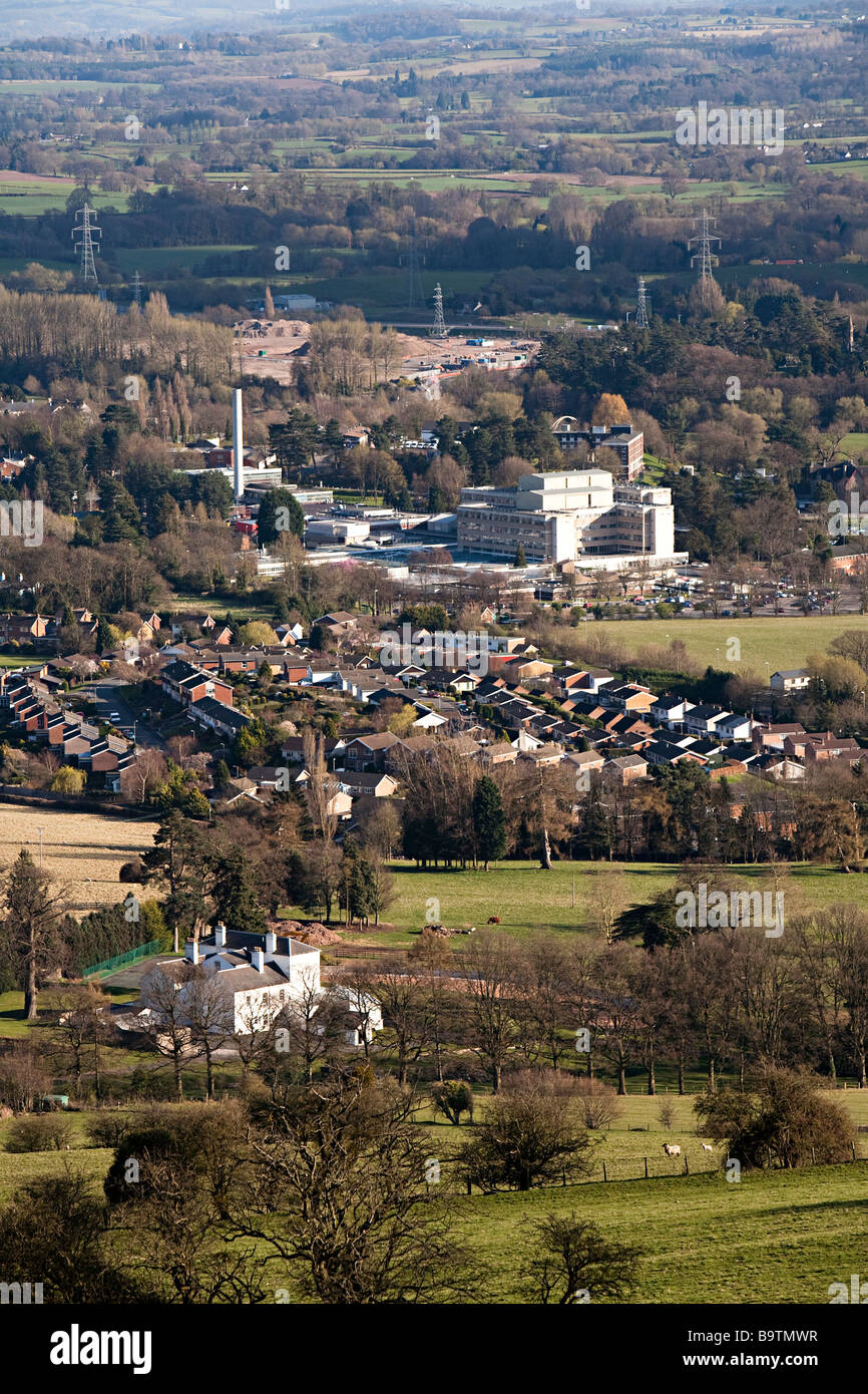 Abergavenny with Neville Hall Hospital Wales UK Stock Photo Alamy