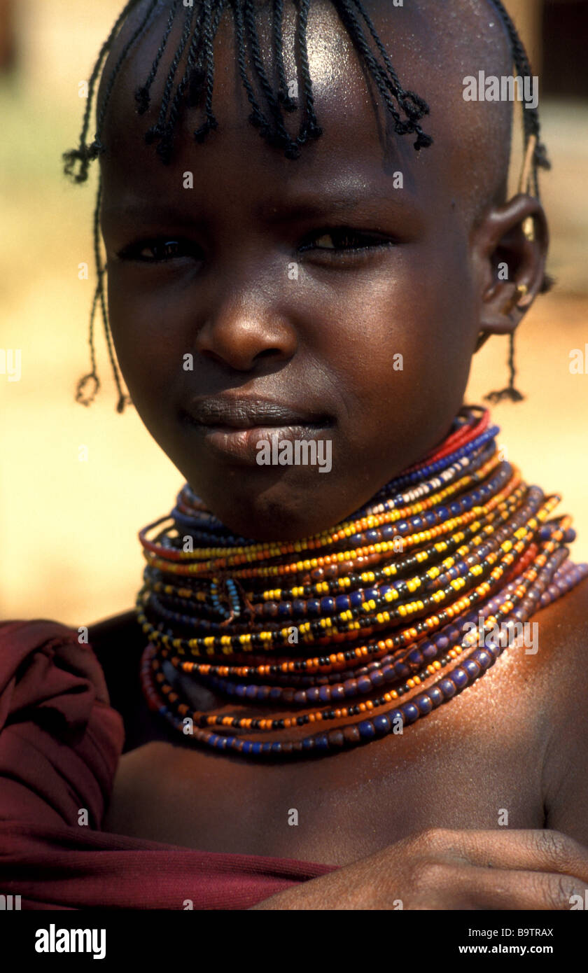 Lowteen puffy nipples turkana kenya africa Stock Photo - Alamy