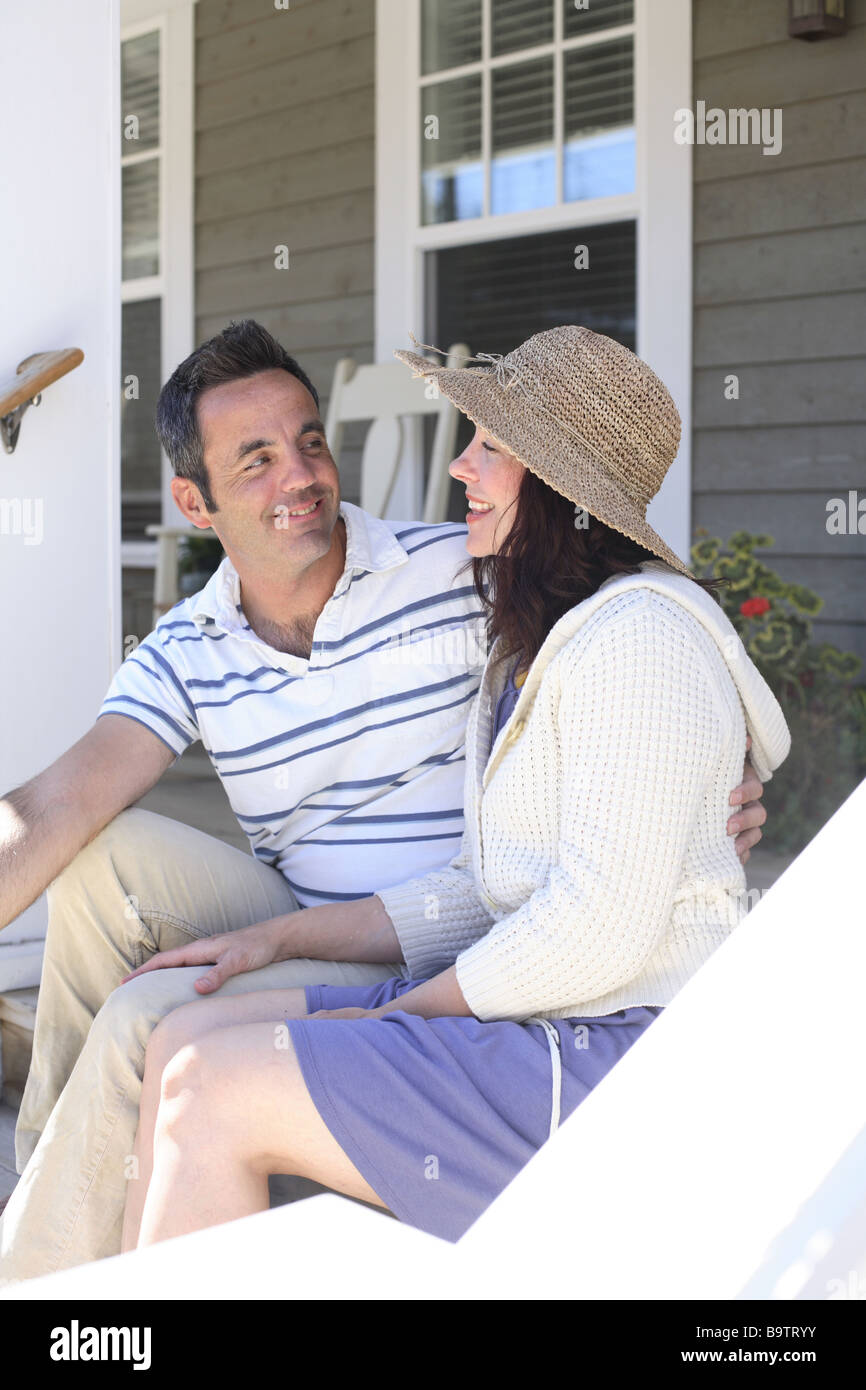 Young couple relax together home hi-res stock photography and images ...