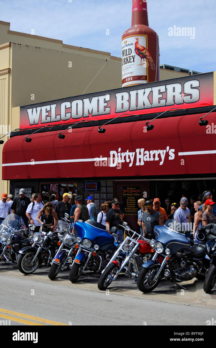 Daytona Beach Florida Biker Week motorcycle pilgrimage annual event Stock Photo