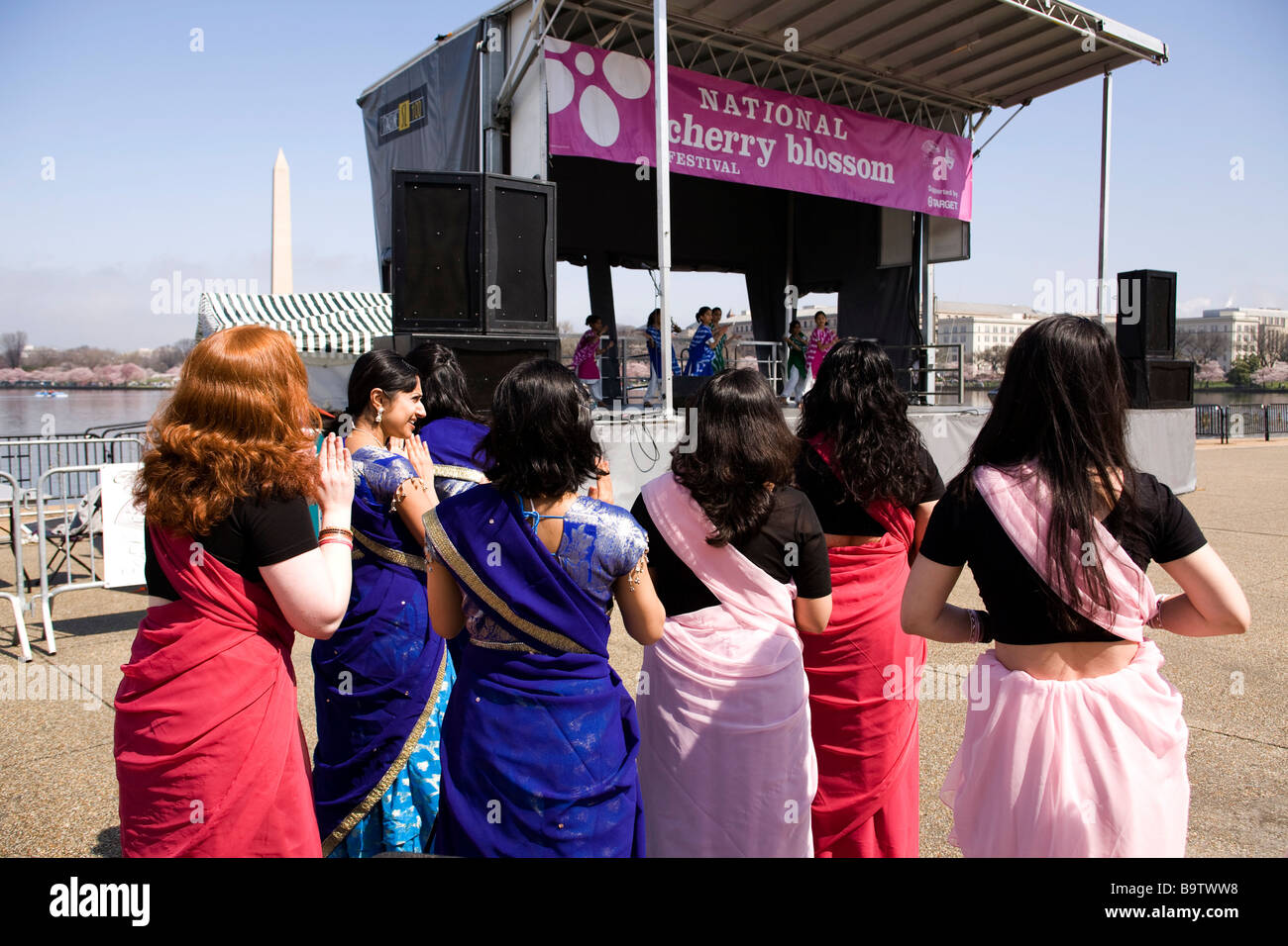 Indian Bollywood dancers watch performance on stage - Washington, DC ...