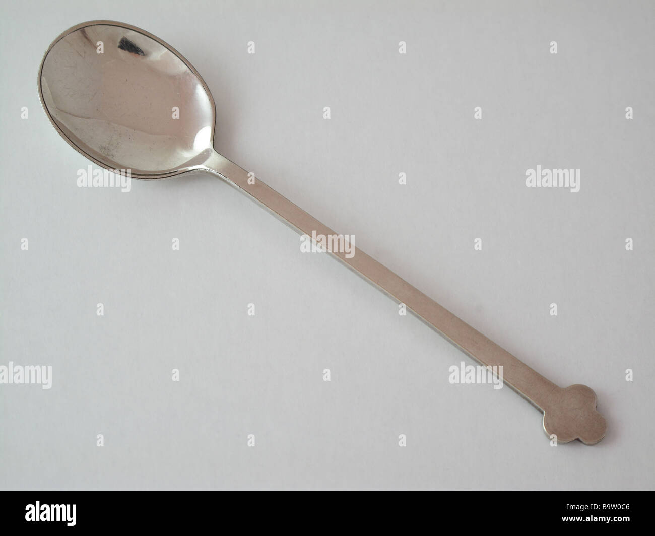 Charles Rene Mackintosh silver plated tea spoon designed circa 1905 Stock Photo