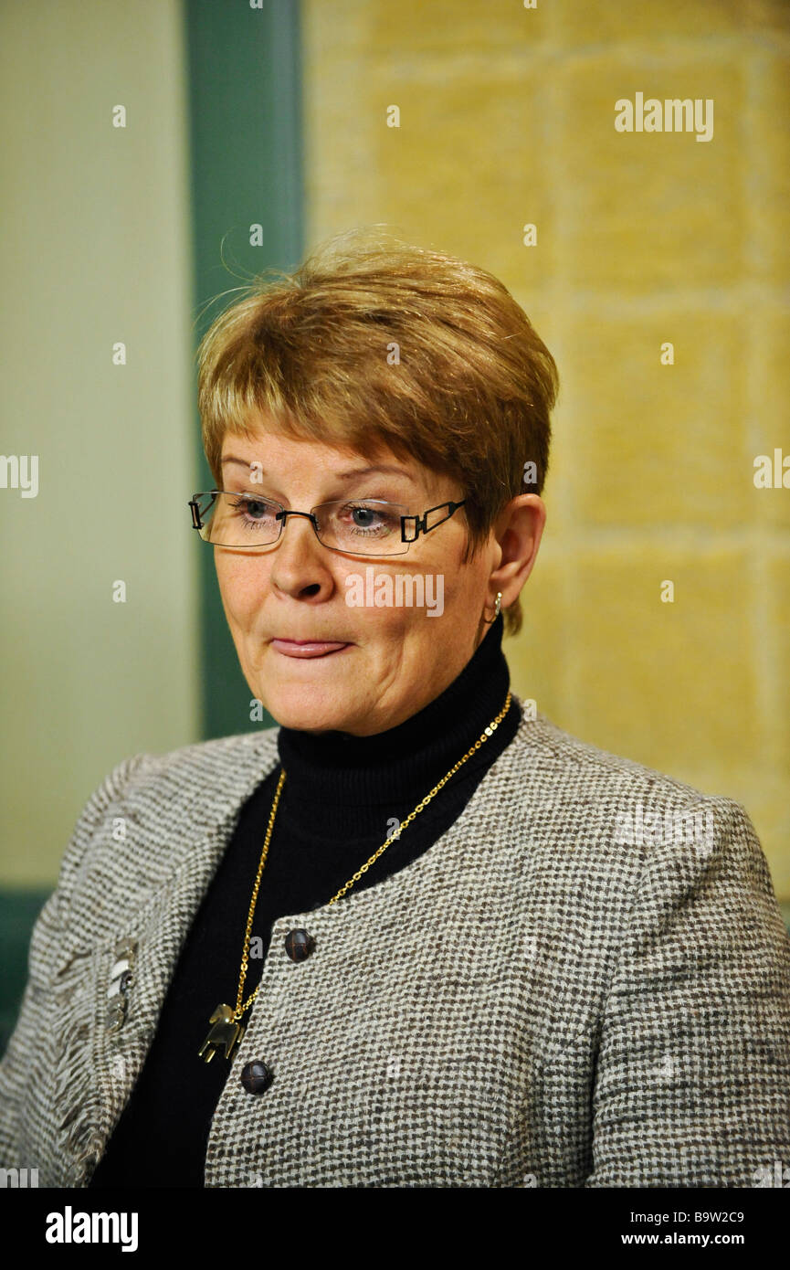 Portrait of Maud Olofsson Swedens Minister of Industry and leader of The Center Party Centerpartiet Stock Photo