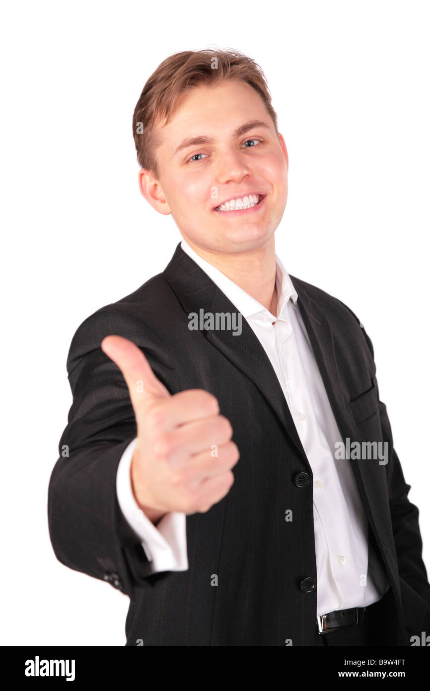 Man in black suit gives hi-res stock photography and images - Alamy