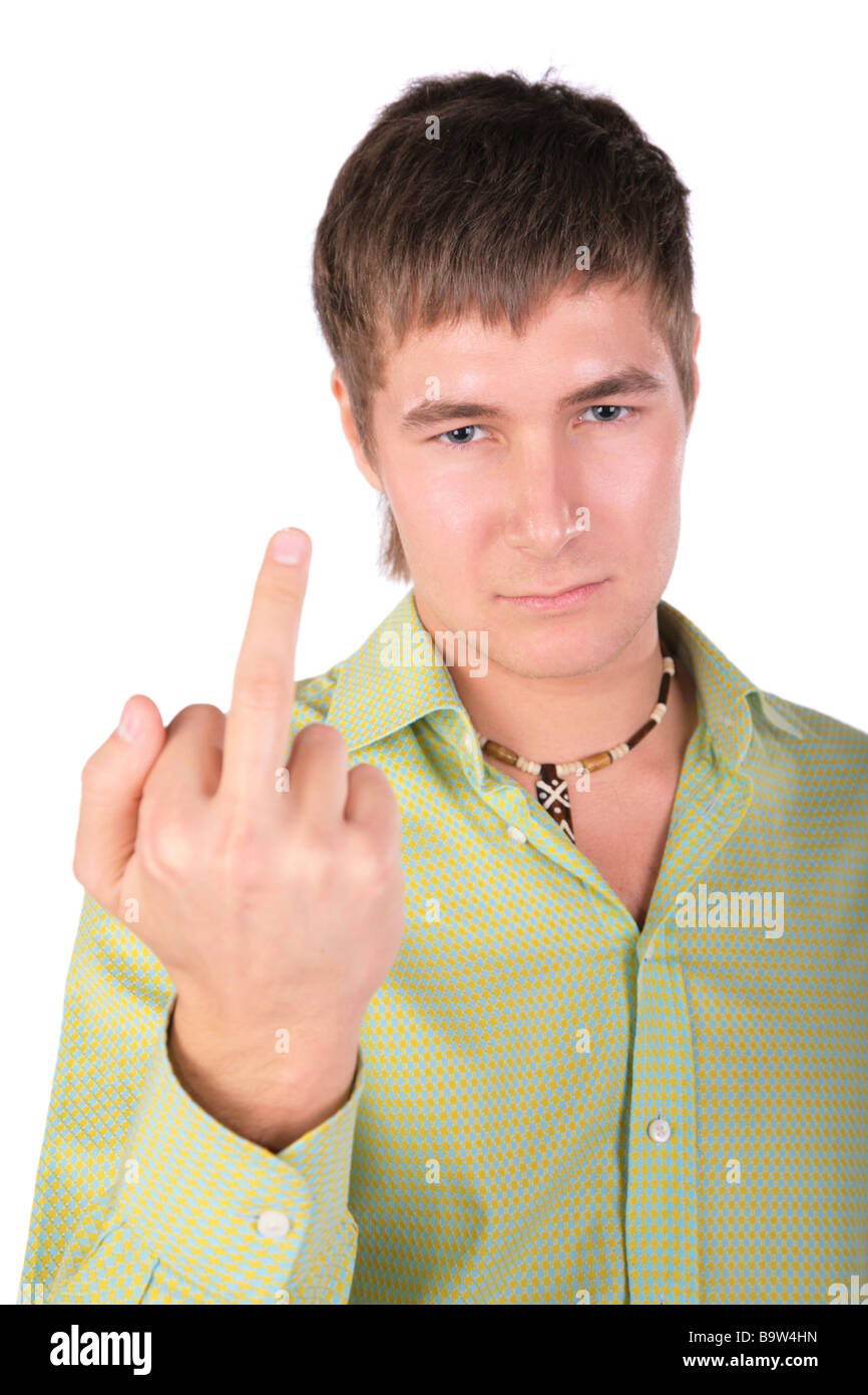 Shows middle finger hi-res stock photography and images - Alamy