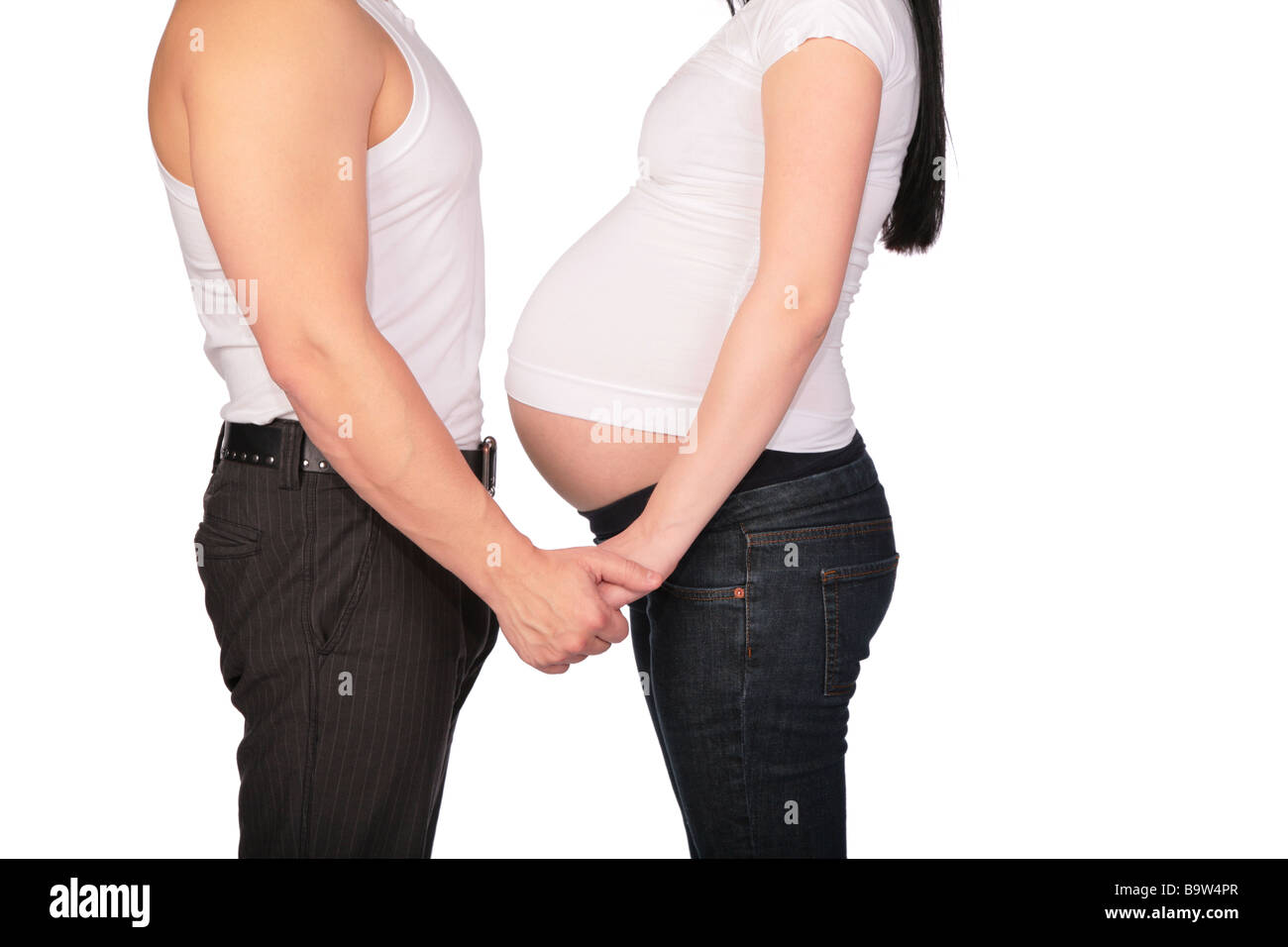 White woman pregnant black man Cut Out Stock Images & Pictures - Alamy