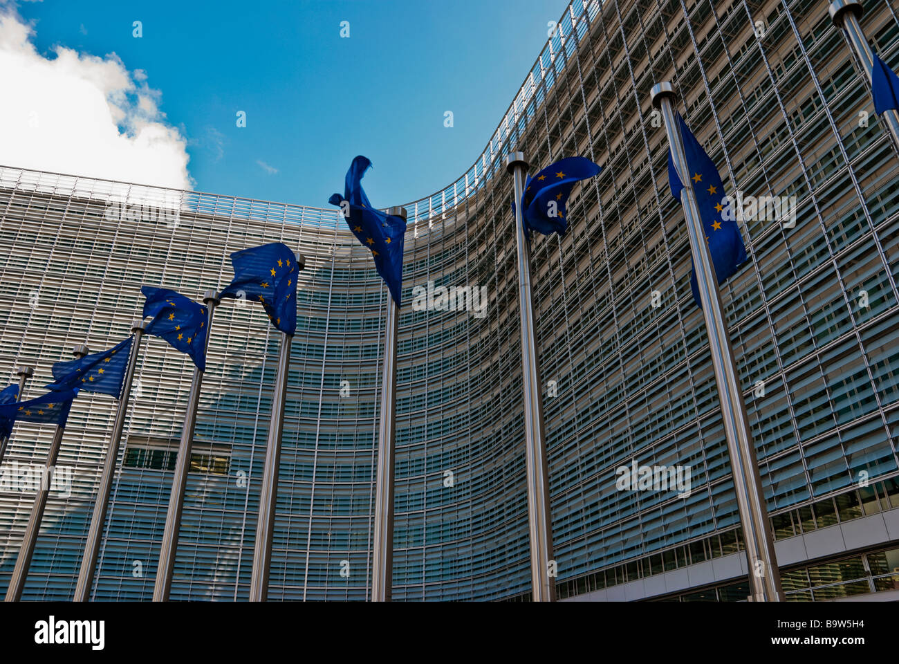 The European Commission is primarily located in the Berlaymont building of Brussels, Belgium Stock Photo