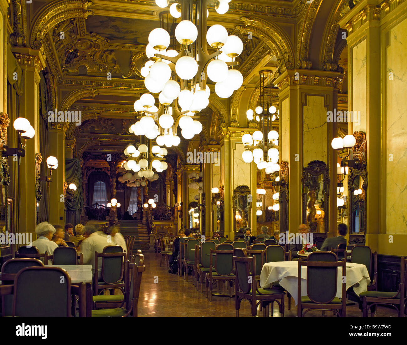 The New York Cafe, Budapest, Hungary Stock Photo