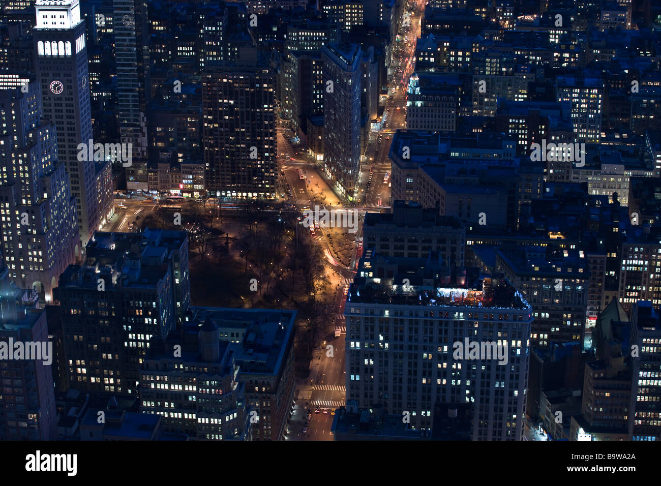FIFTH AVENUE FLAT IRON BUILDING MANHATTAN NEW YORK CITY USA Stock Photo