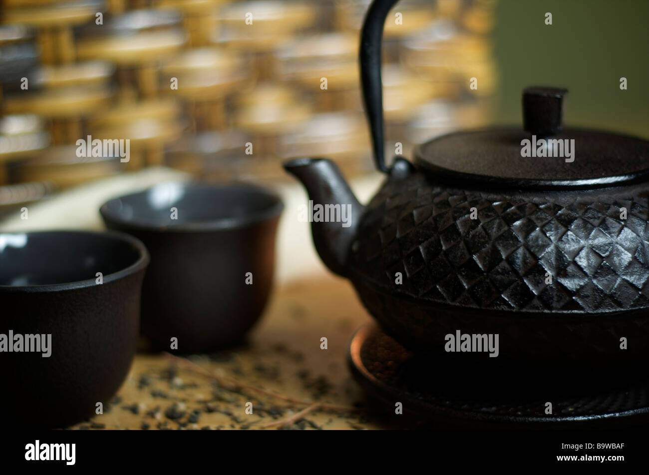 Japanese Cast Iron Teapot Stock Photo Alamy