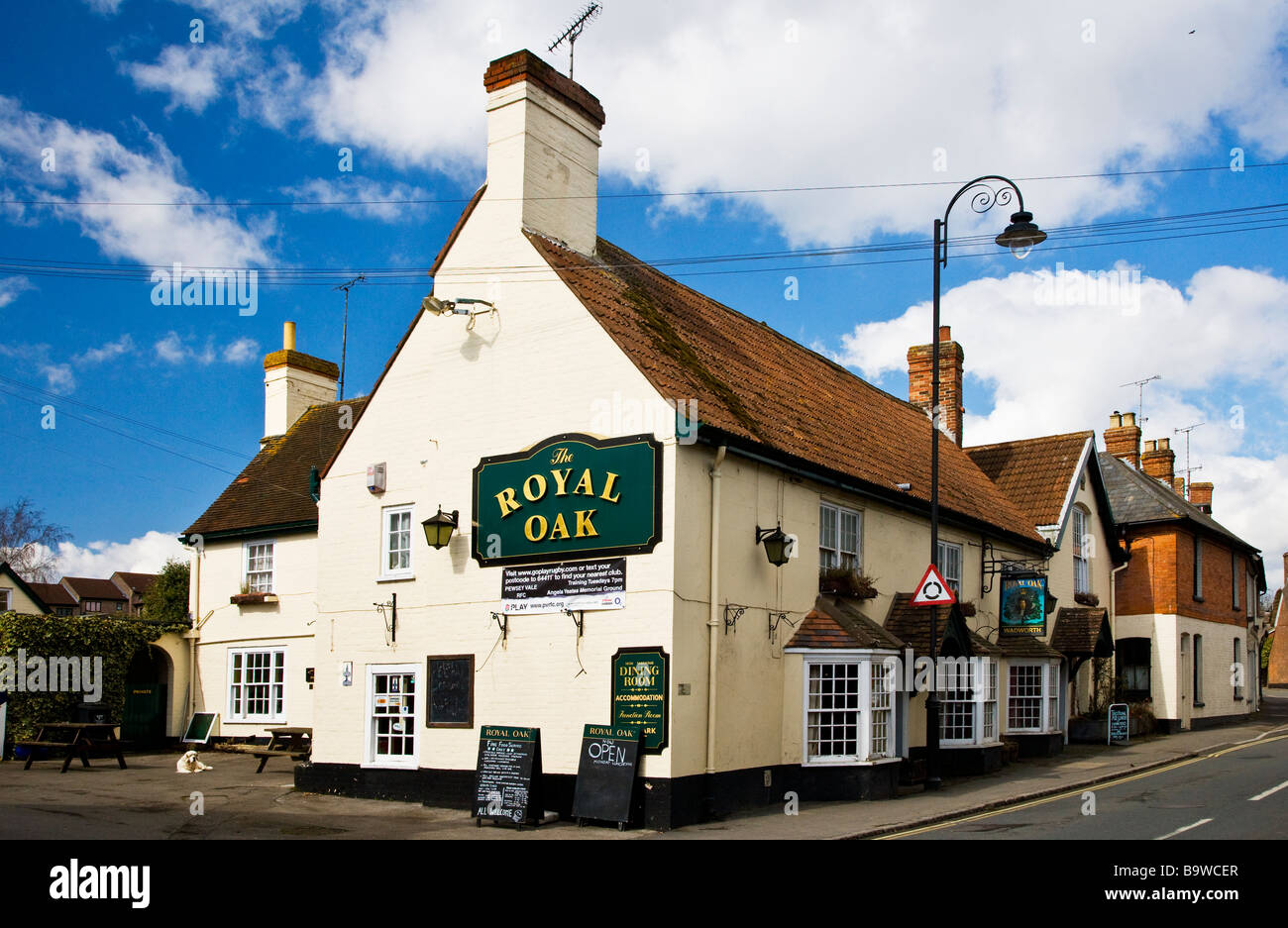 A typical traditional English country pub or inn in the village of Pewsey Wiltshire England UK Stock Photo