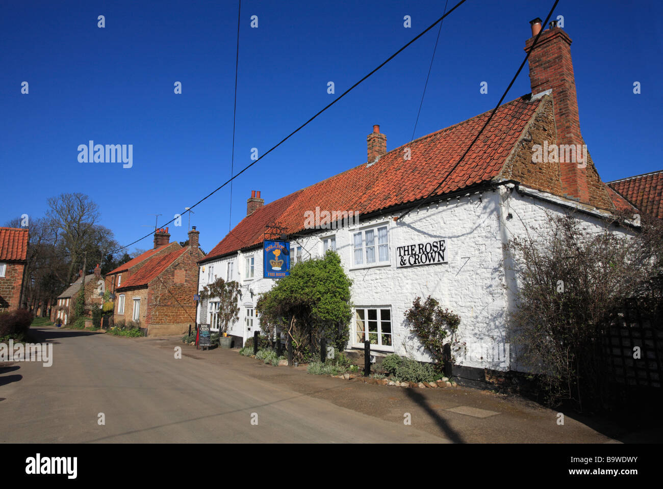 The Rose and Crown public house in Norfolk Stock Photo Alamy