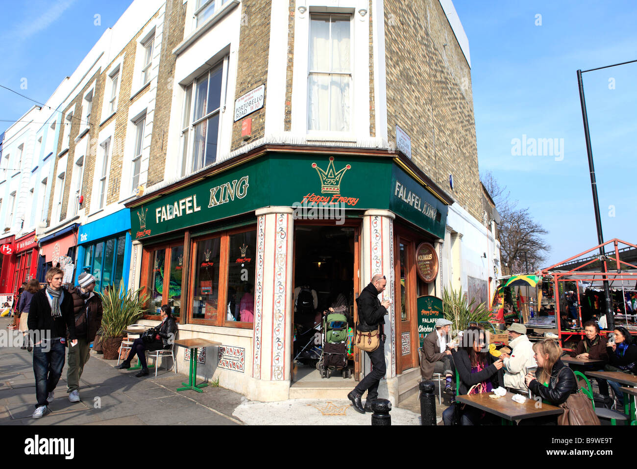 united kingdom west london portobello road falafel king restaurant