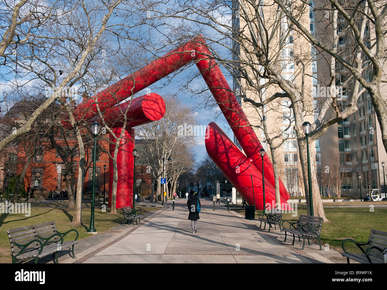 Sculpture on the campus of the University of Pennsylvania Philadelphia PA Stock Photo