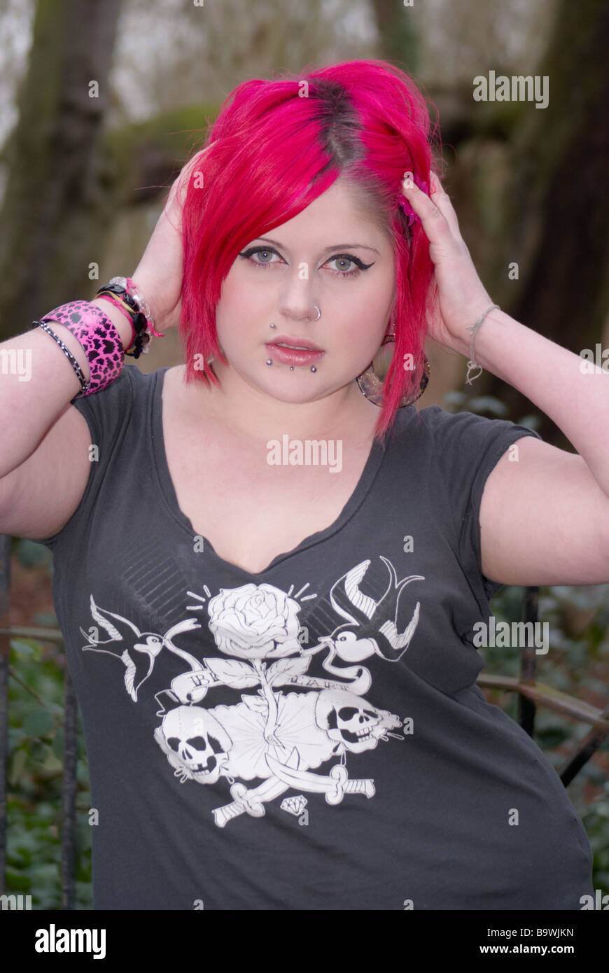 Punk Glam style female teenager model Stock Photo