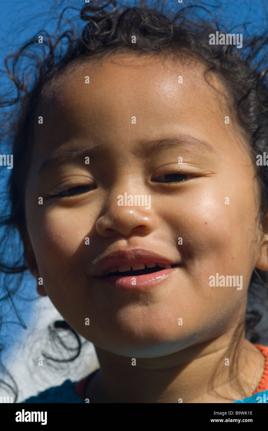 Tahitian girl Brittany France Europe Stock Photo