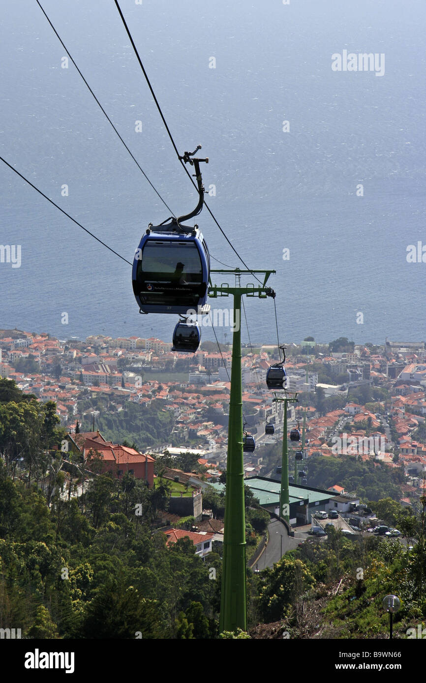 Funchal Cable Car Madeira Stock Photo Alamy