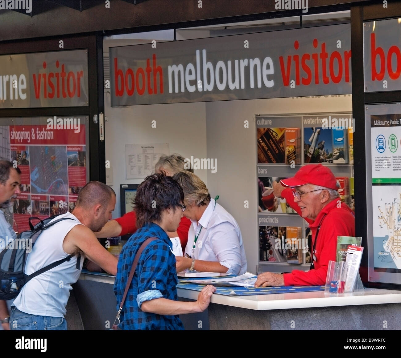 VISITOR INFORMATION DESK MELBOURNE VICTORIA AUSTRALIA Stock Photo