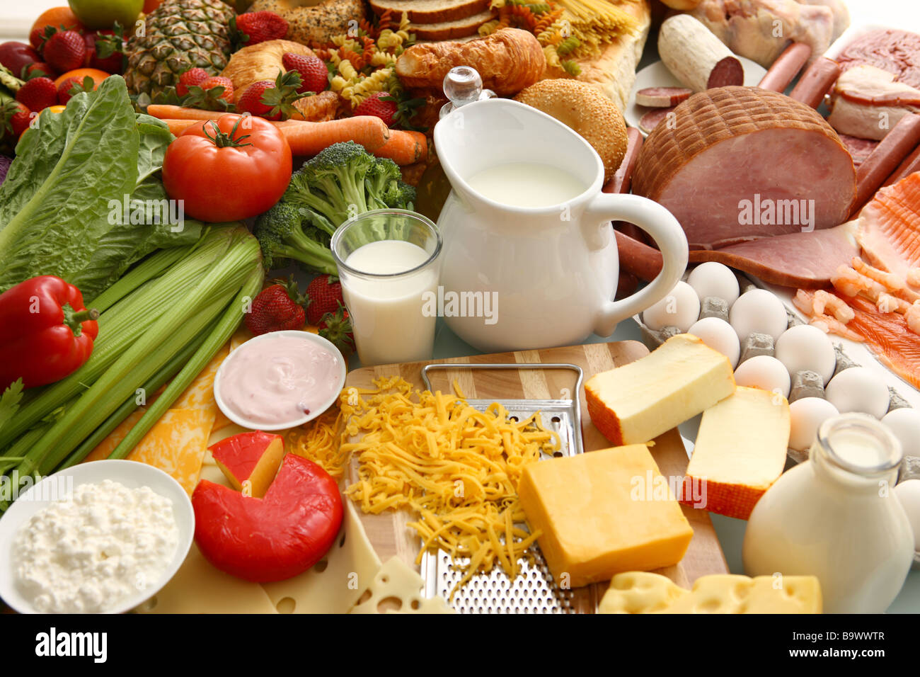 Large group of foods Stock Photo - Alamy