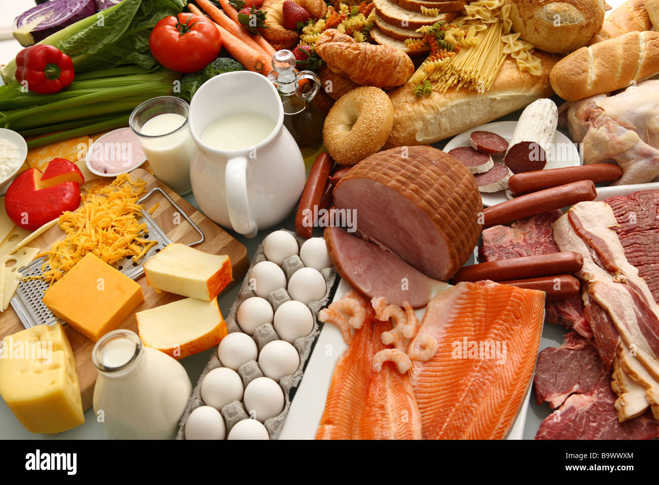 Large group of foods Stock Photo - Alamy