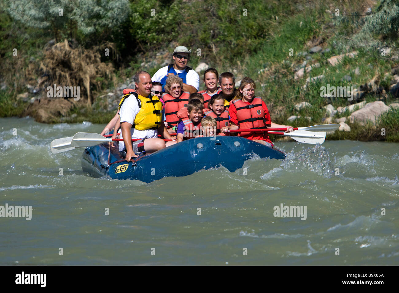 Whitewater Rafting Shoshone River Cody Wyoming Usa Stock Photo Alamy