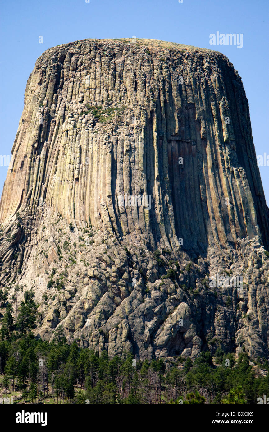 Devils Tower rock monolith Black Hills Wyoming USA Stock Photo - Alamy