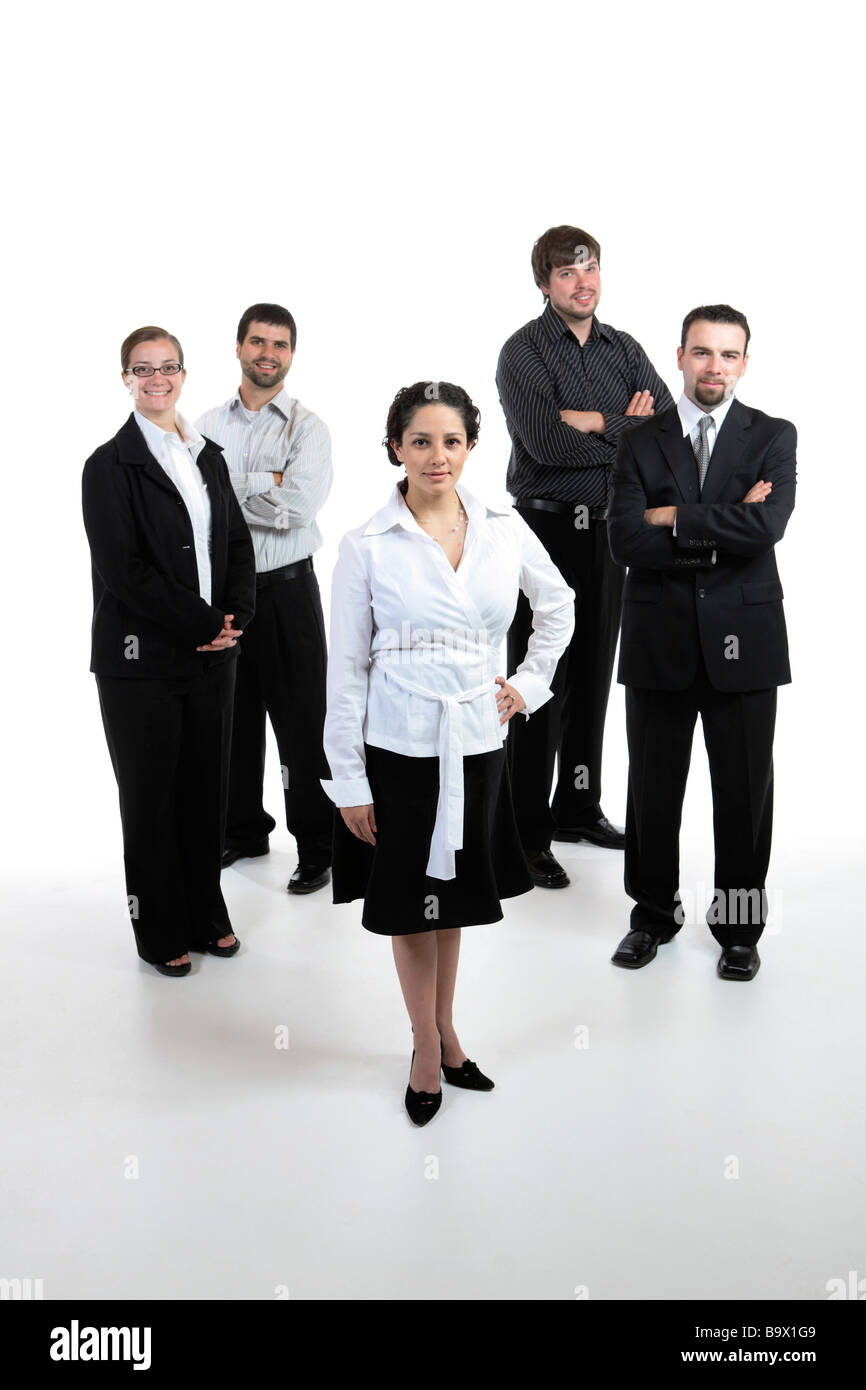 Group of business people isolated on white Stock Photo