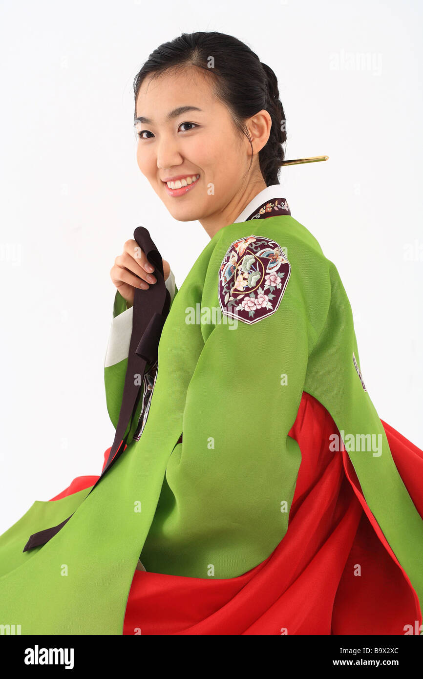 Woman in Traditional Korean, Dress Stock Photo Alamy