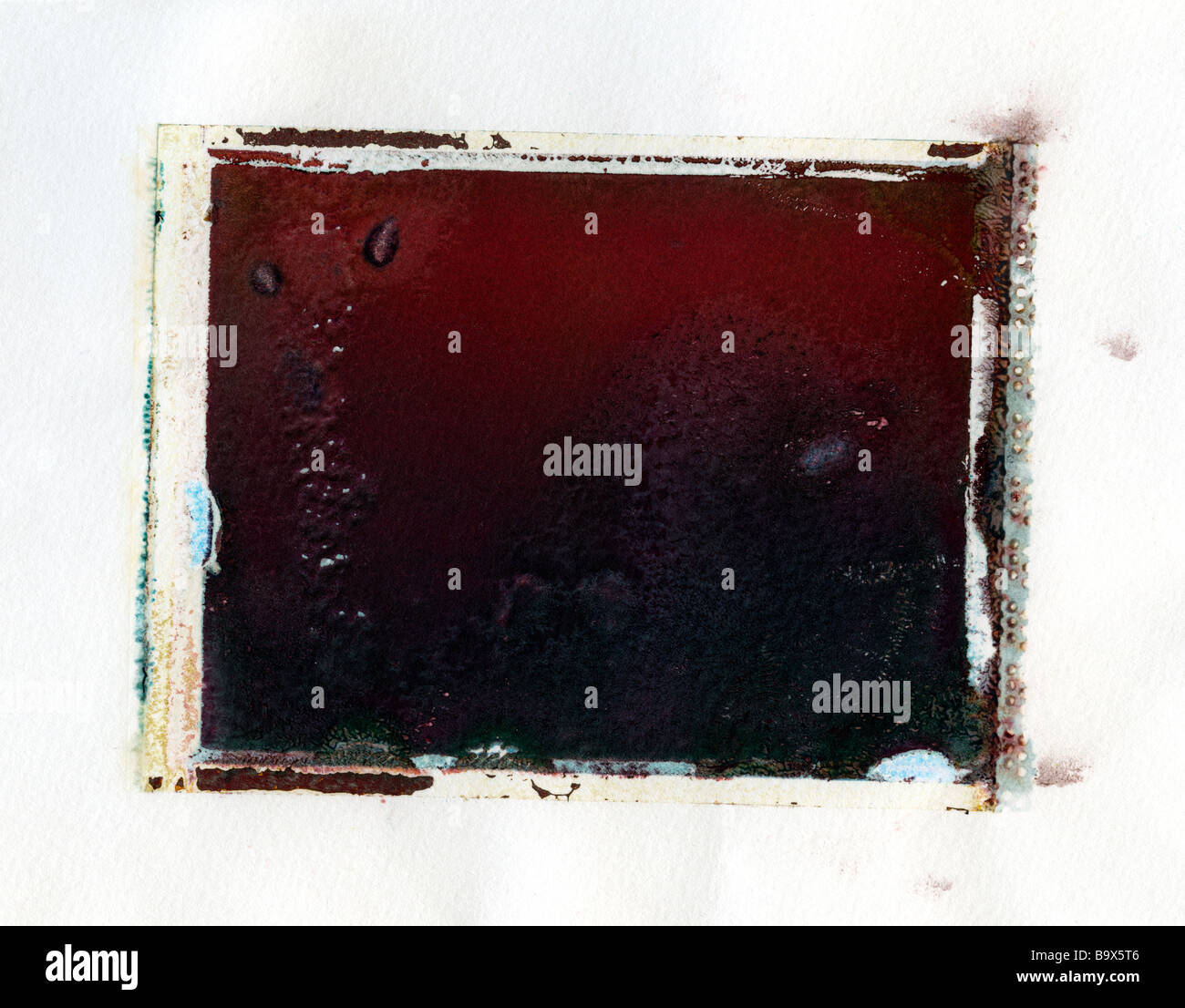 Polaroid emulsion transfer texture Stock Photo