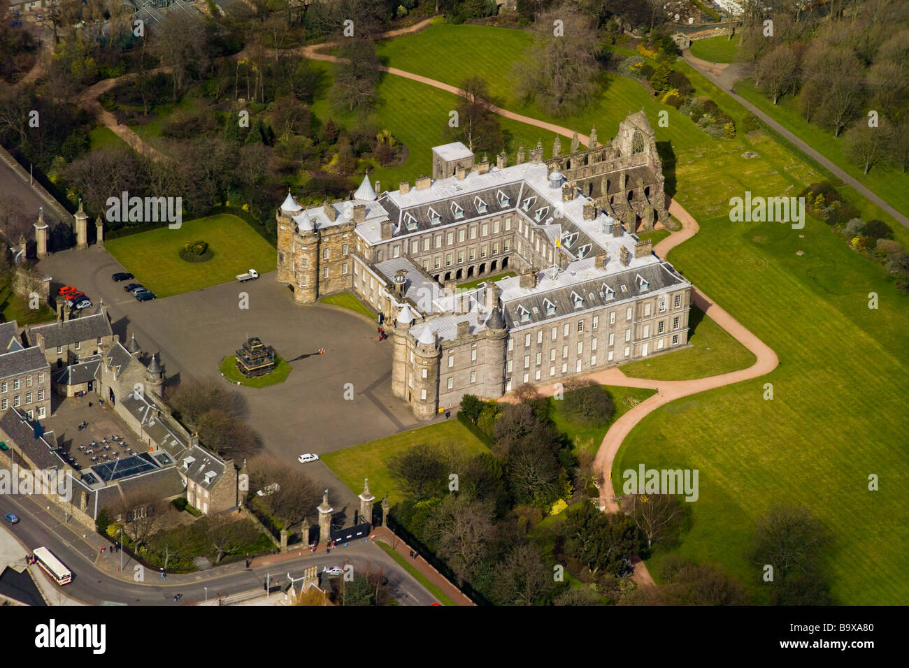 aerial photograph of holyrood palace edinburgh Stock Photo 23321088