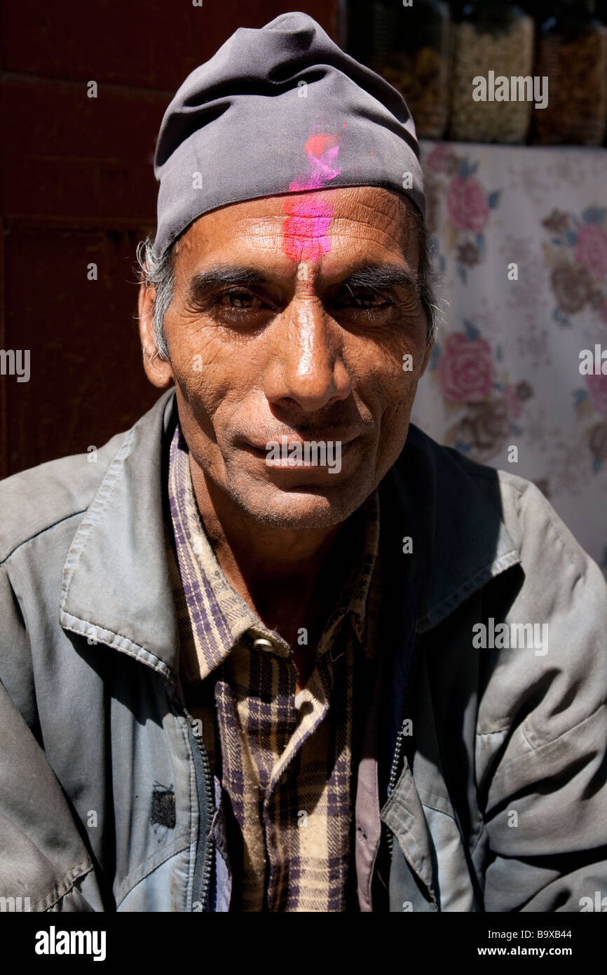 Nepali man in Almora, Uttaranchal, India Stock Photo