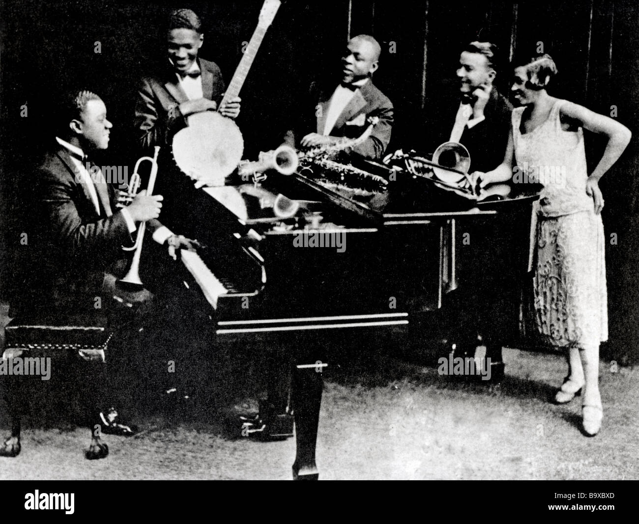 KING CREOLE'S JAZZ BAND in 1922 - see Description below for details Stock Photo