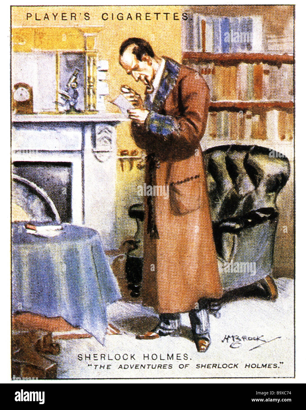 elfbar nachfüll pod läuft aus SHERLOCK HOLMES as shown on a 1920s cigarette card Stock Photo