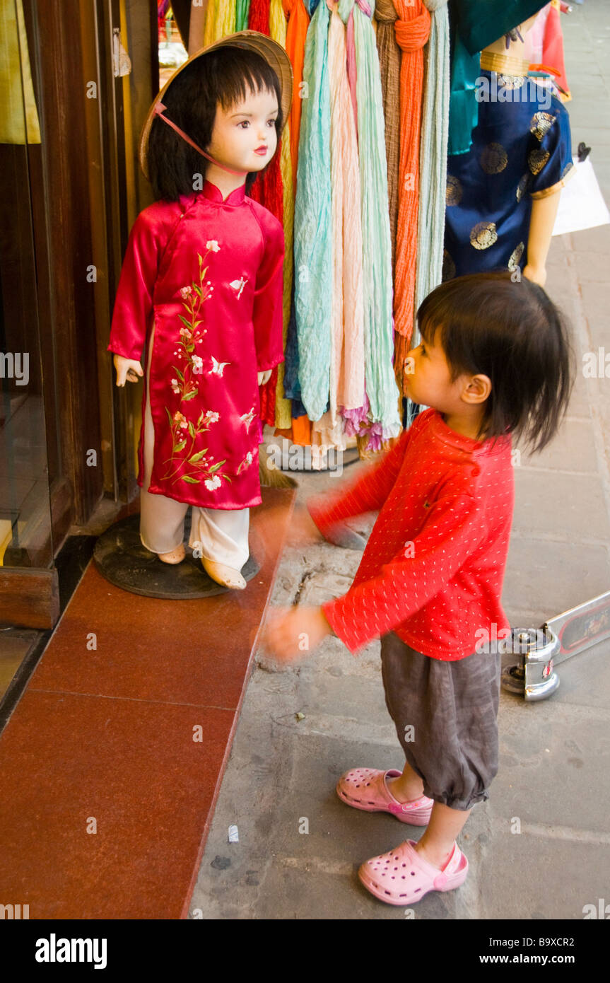 Vietnamese girl and mannequin in Hanoi Stock Photo Alamy