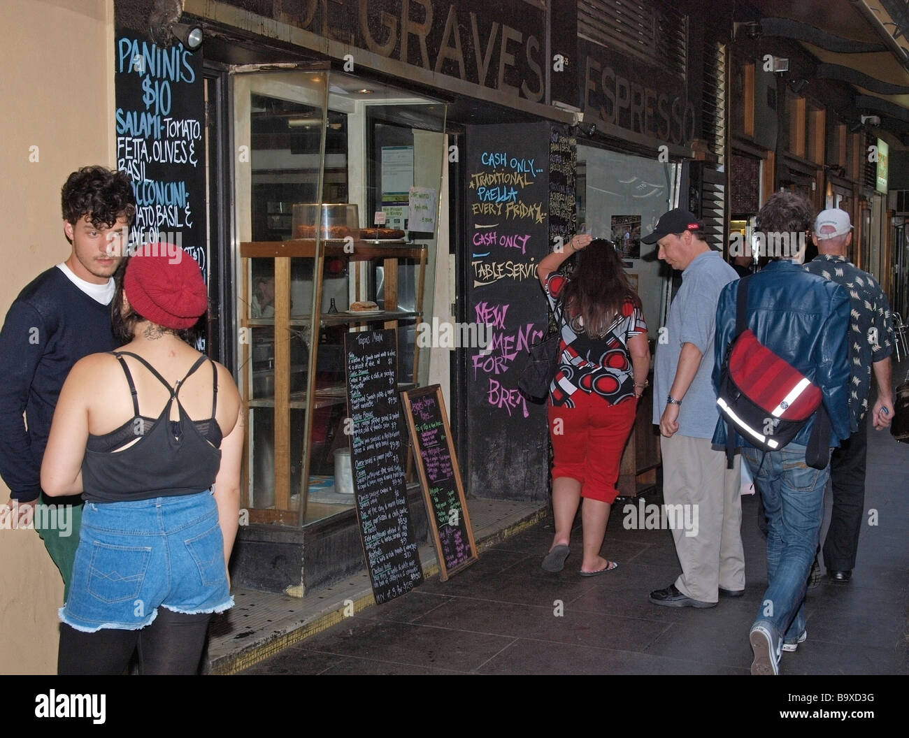 CAFE ON DEGRAVES STREET MELBOURNE VICTORIA AUSTRALIA Stock Photo - Alamy