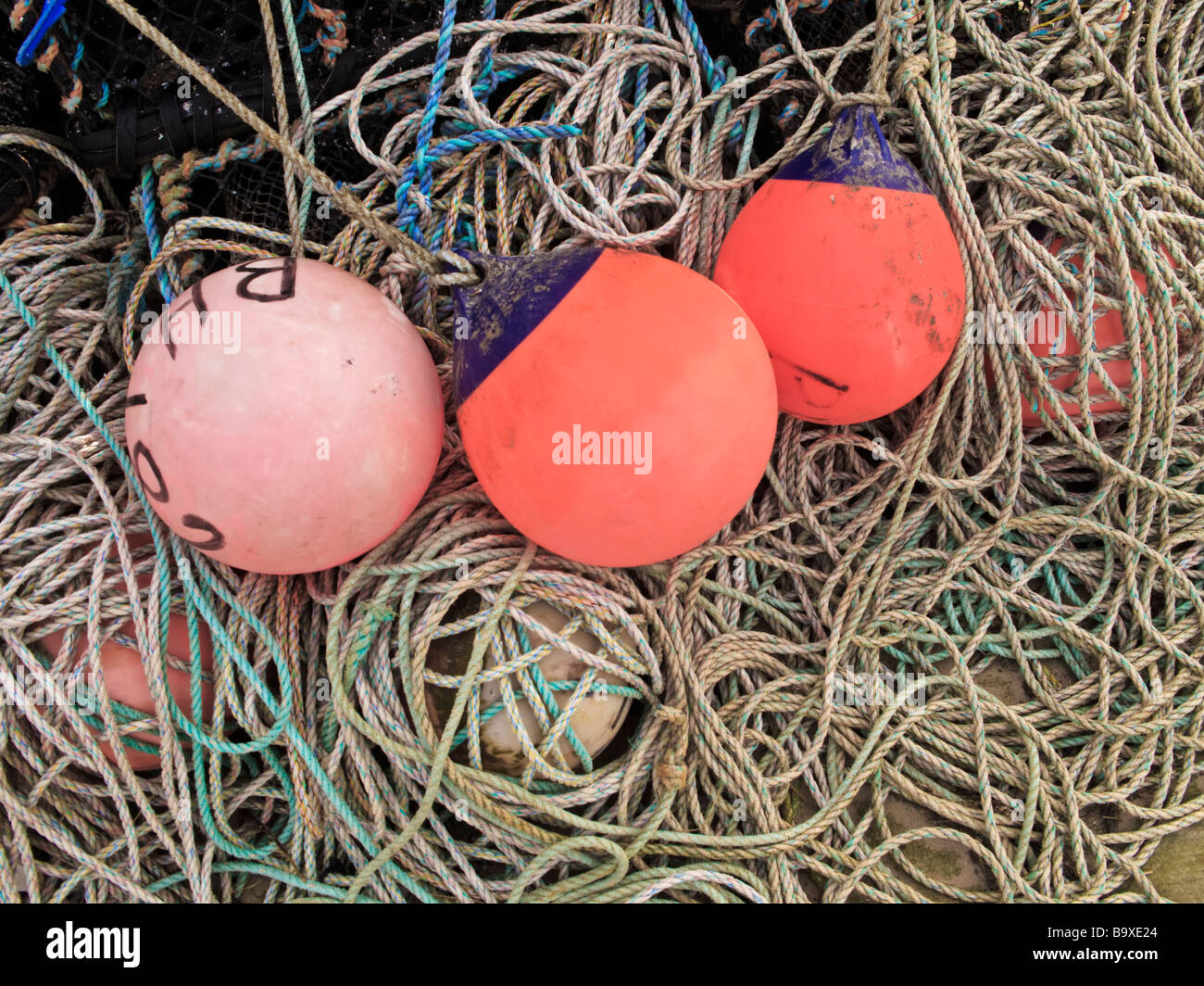 Floats rope and other paraphernalia used by the fisherman of the