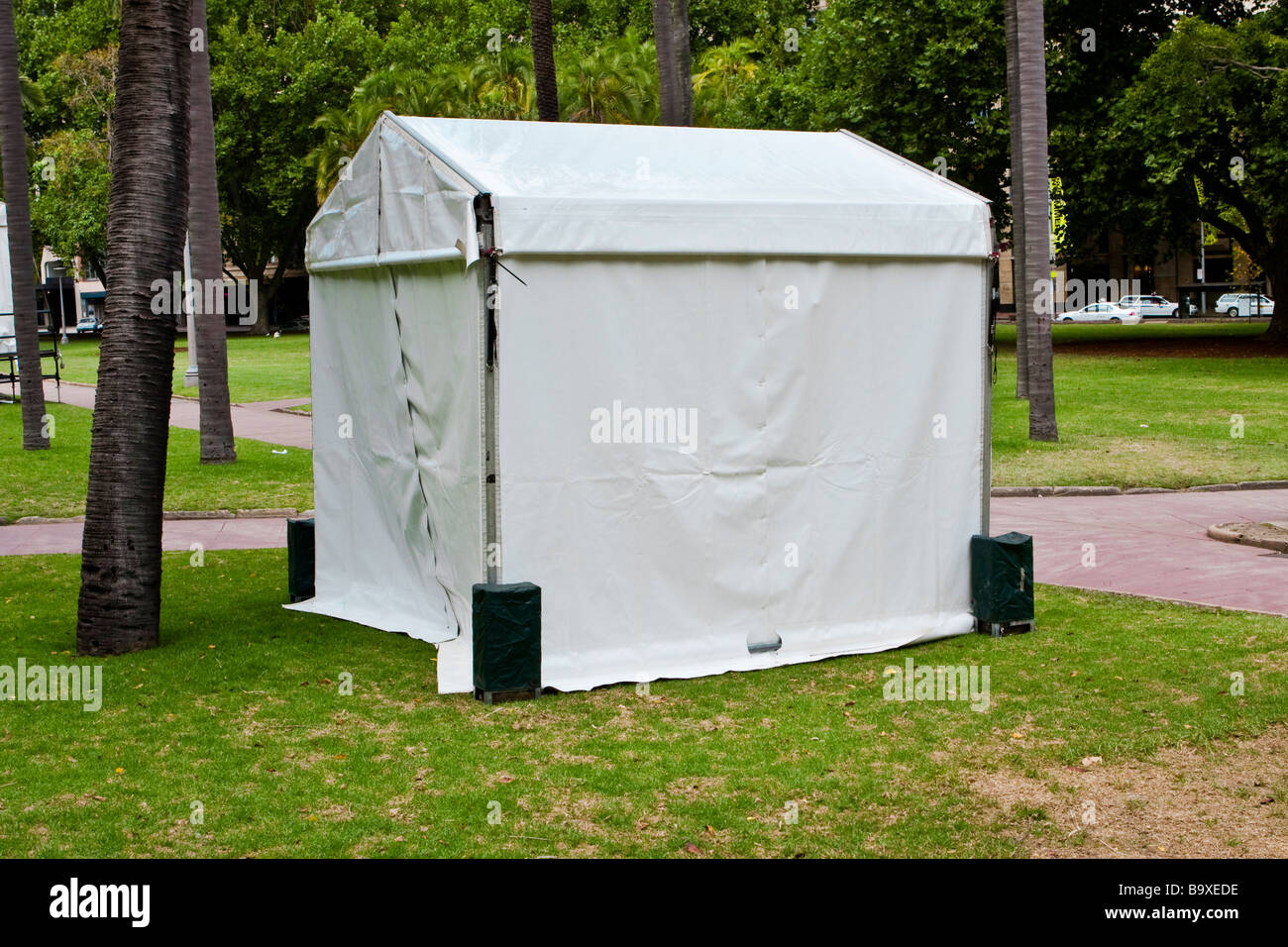 A tent in a park Stock Photo Alamy