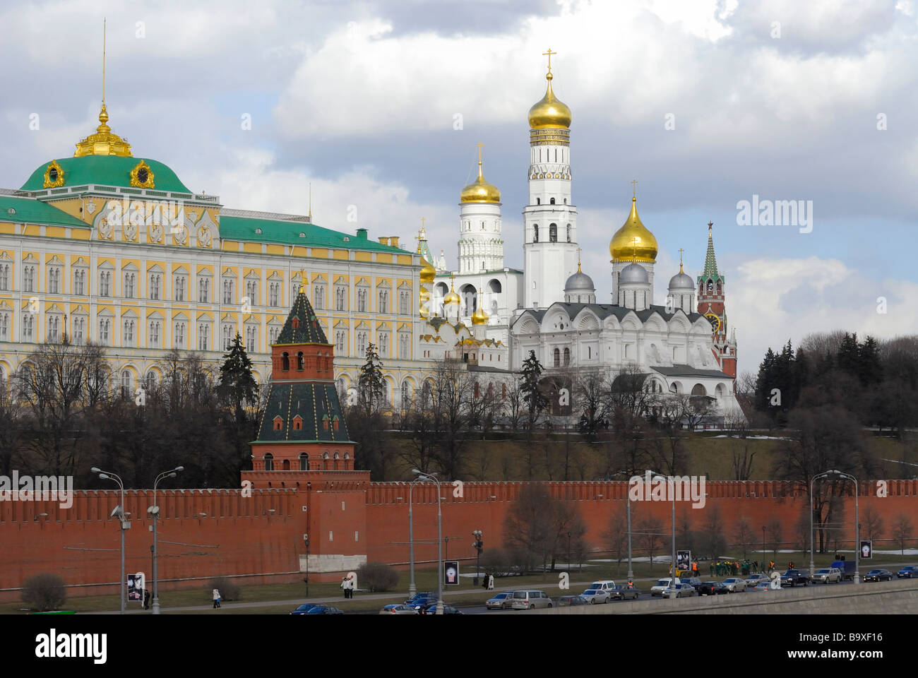 View on the Kremlin wall Kremlin and Towers Moscow Russia Stock Photo